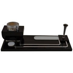 Black and White Glass Inkwell 10