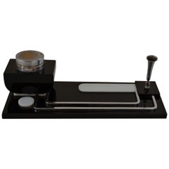 Black and White Glass Inkwell