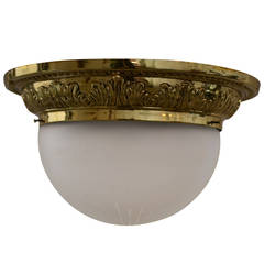 Ceiling Lamp with Cut and Matte Glass Shade