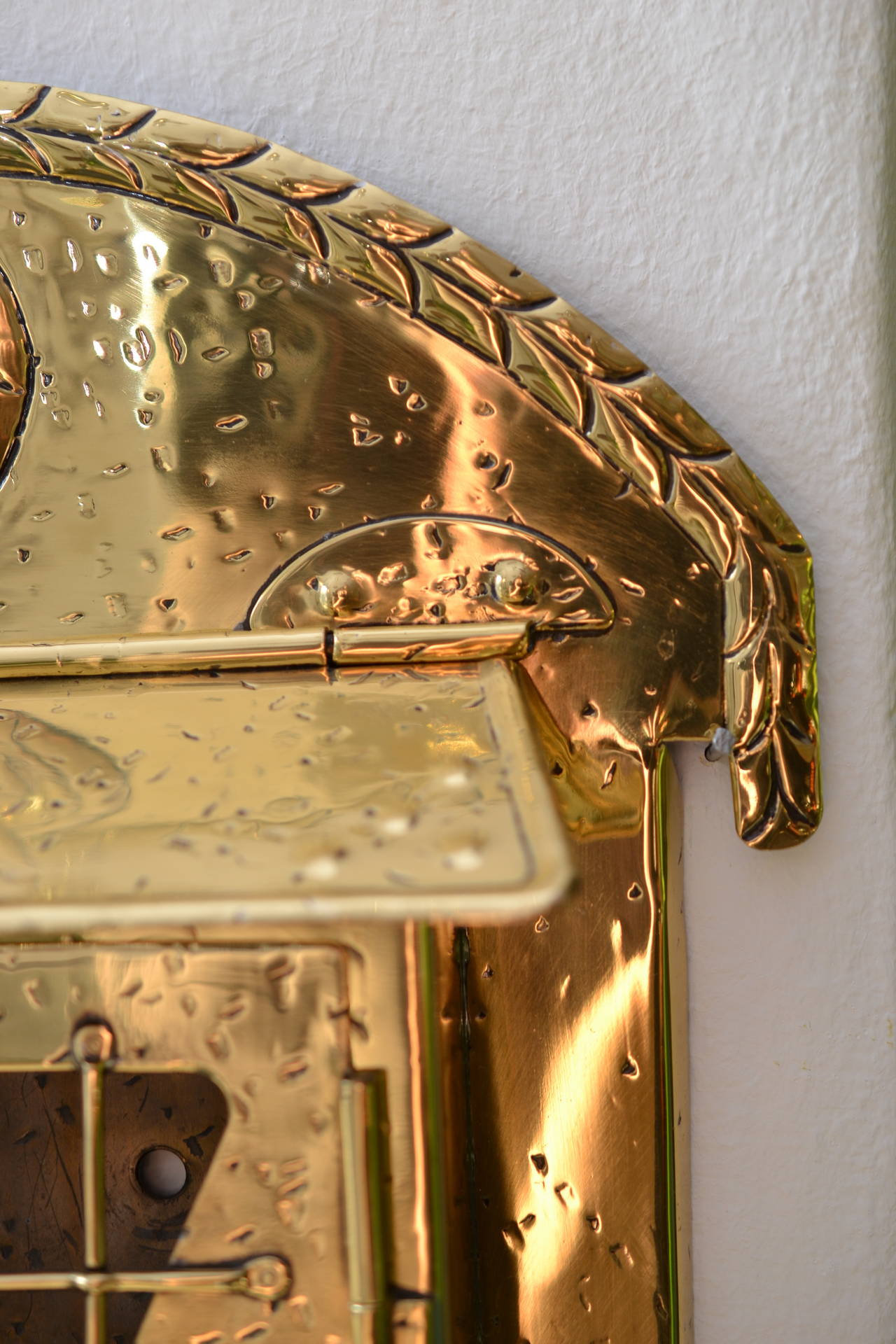 Viennese Brass Hammered Letter Box 1