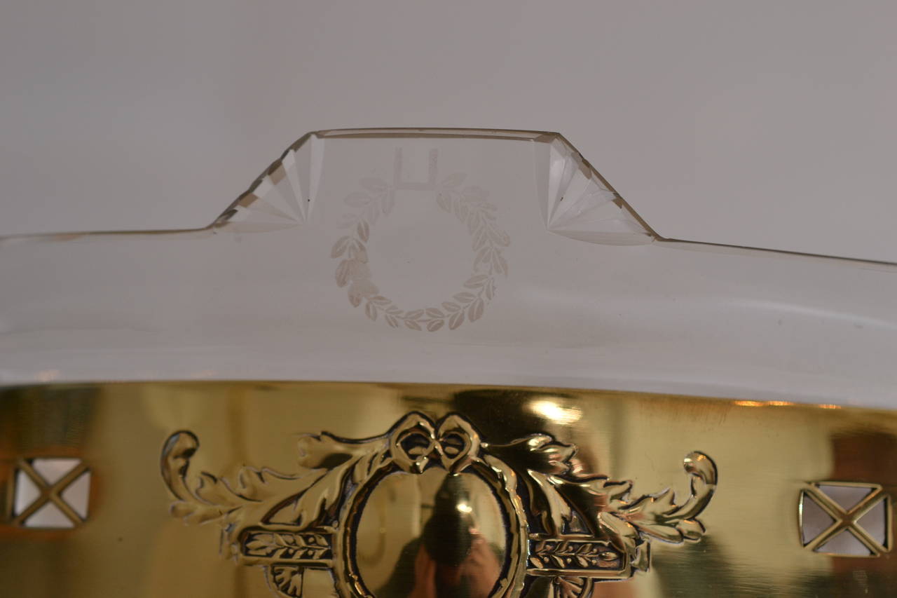 Argentor Brass Centerpiece with Original Glass 3