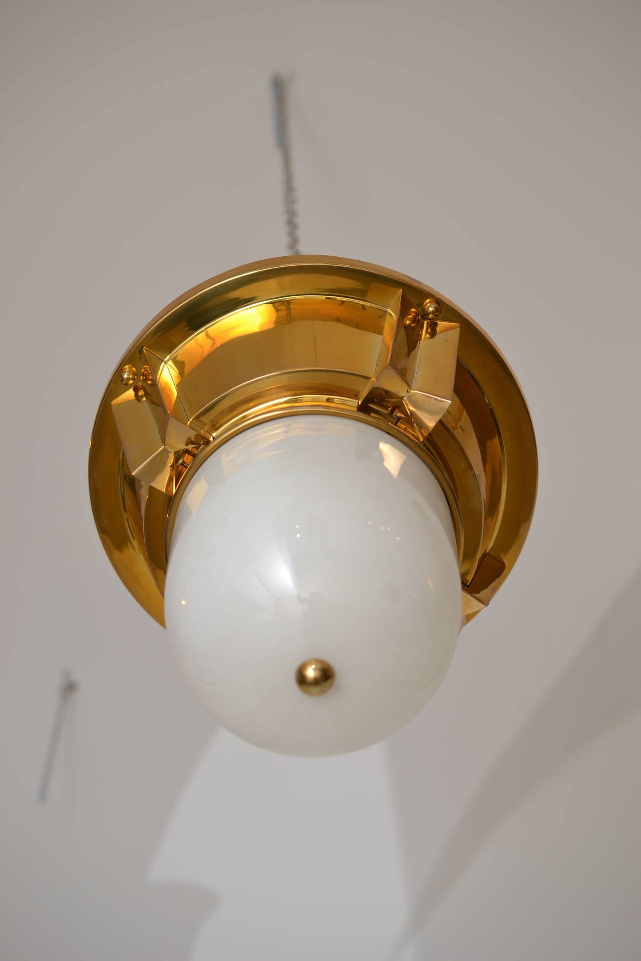 Art Deco ceiling lamp with opal glass