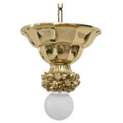 Massive Brass Ceiling Lamp
