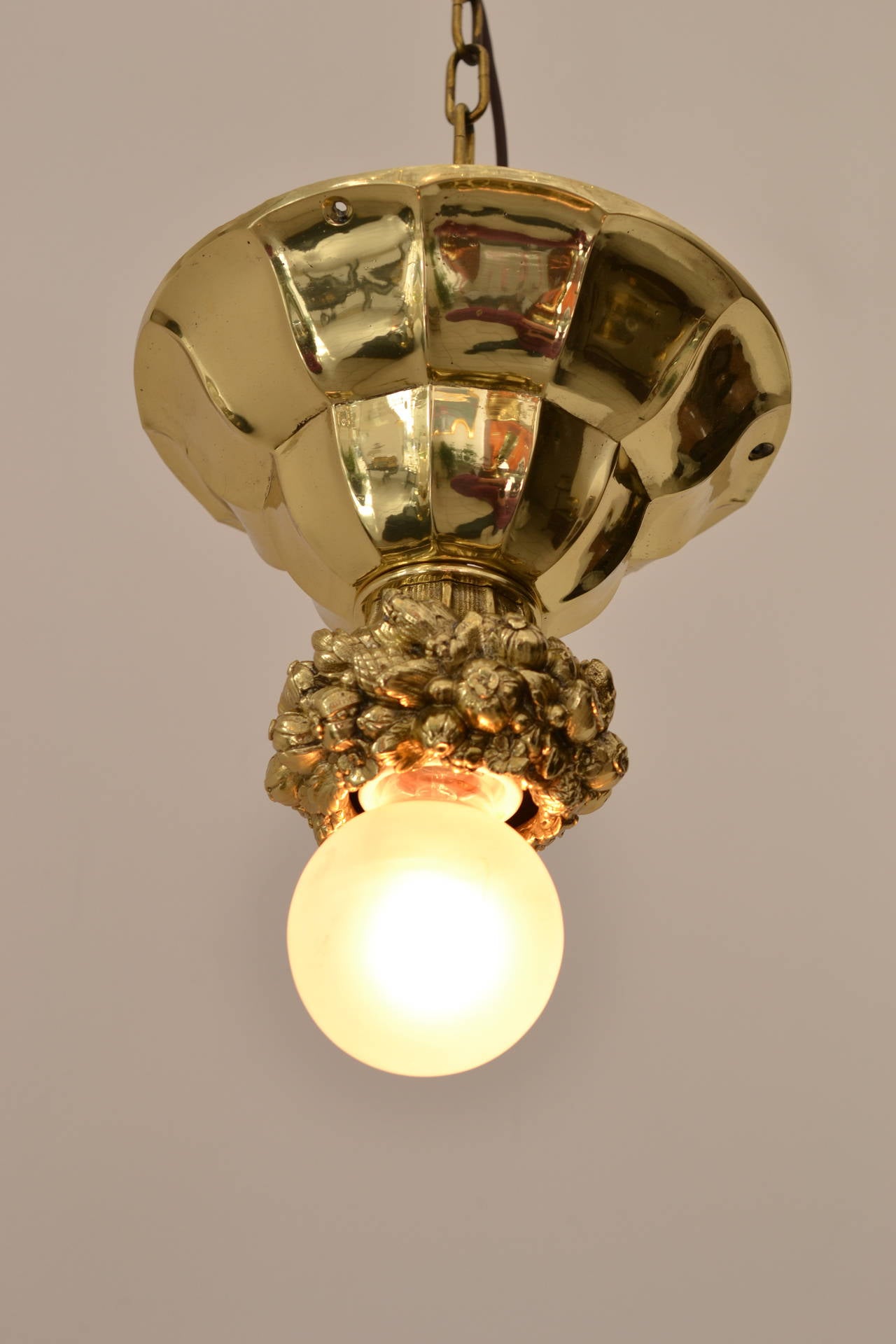 Austrian Massive Brass Ceiling Lamp