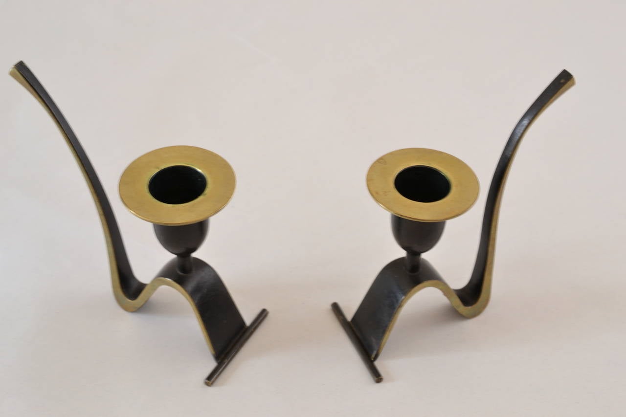 Two Candle Holder by Richard Rohac, Vienna 1950s