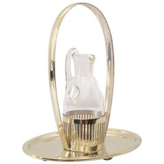 Art Deco Oil Bottle with Rack Alpaca, 1920