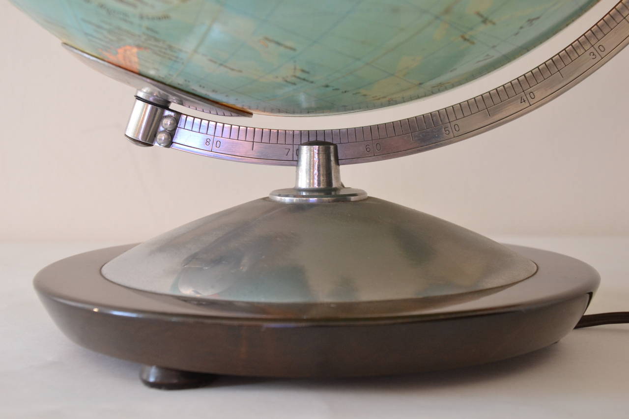 Globe made in germany 1950s, has a nice warm glow