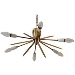 Sputnik Flush Mount Designed by Rupert Nikoll, Vienna 1950 1