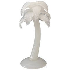Big Palm Tree Murano Glass Candleholder