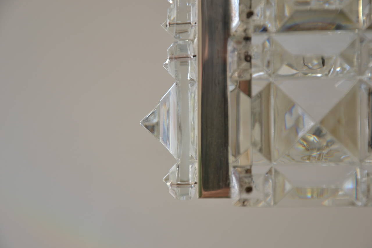 Mid-20th Century Pendant with Cut Glass For Sale