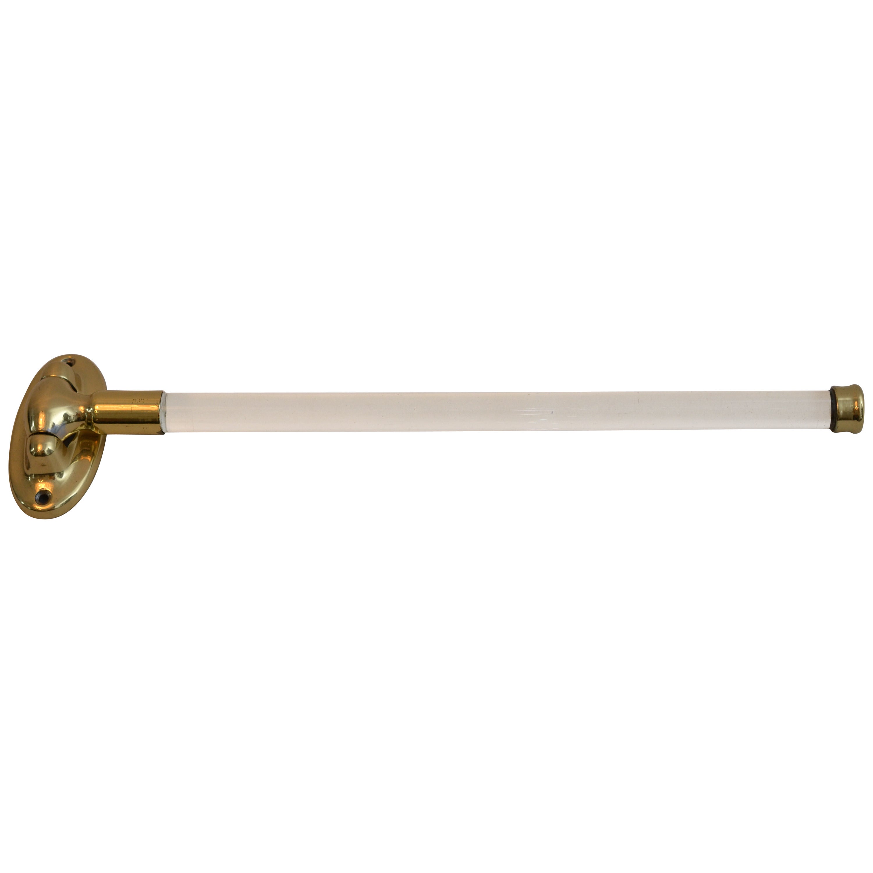Laterally Swiveling Towel Holder from Brass and Glass