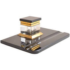 Black Glass Inkwell