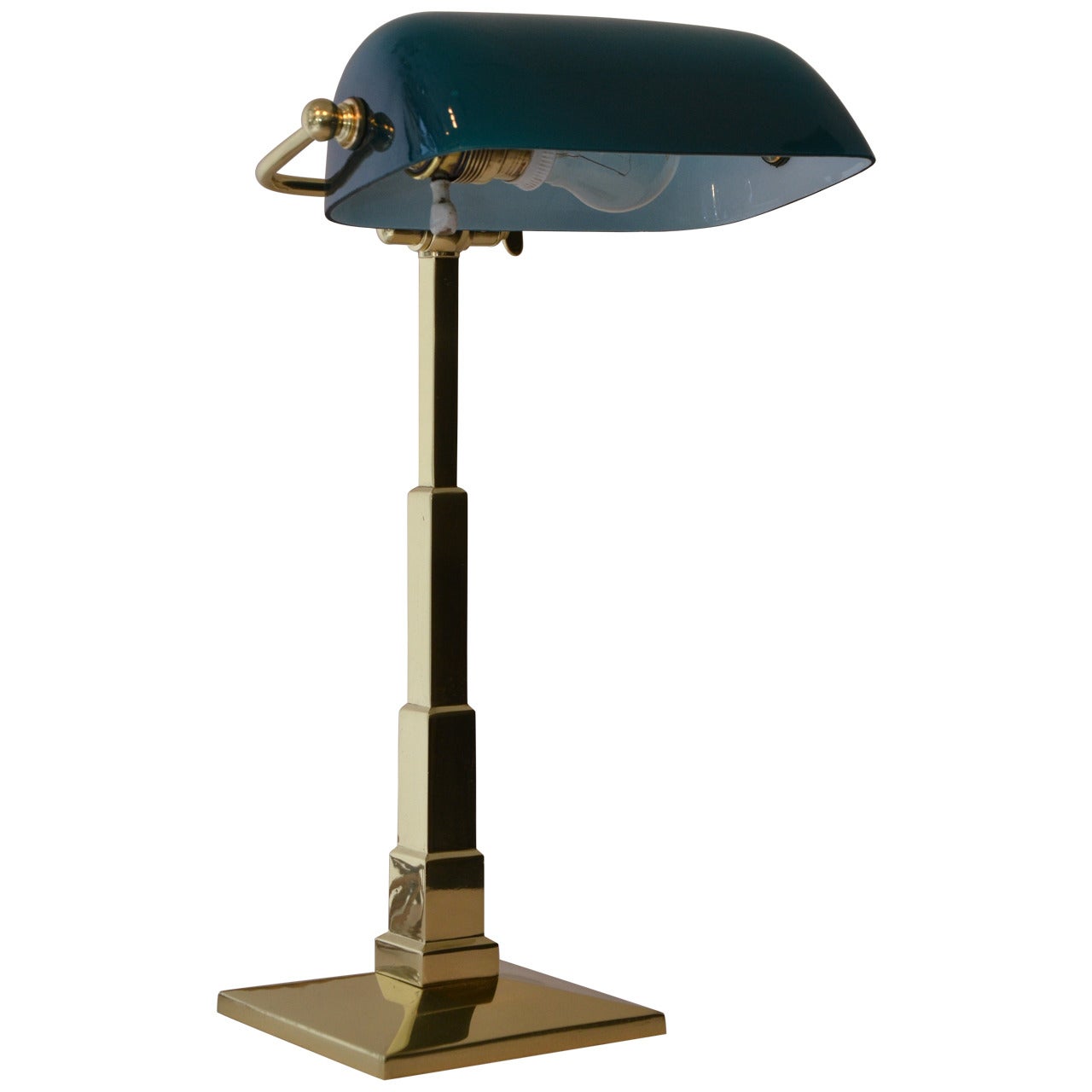 Table Lamp Brass, Polished and Stove Enamelled