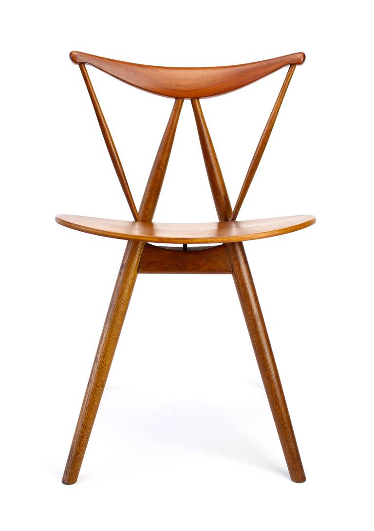 Vilhelm Wohlert Teak and Oak "Piano" Chair for Illums Bolighus, Denmark, 1950's