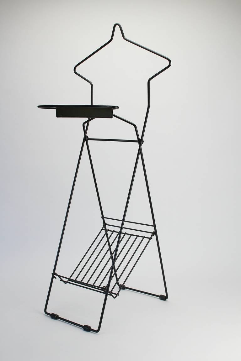 French Black Metal Personal Valet, France 1960's