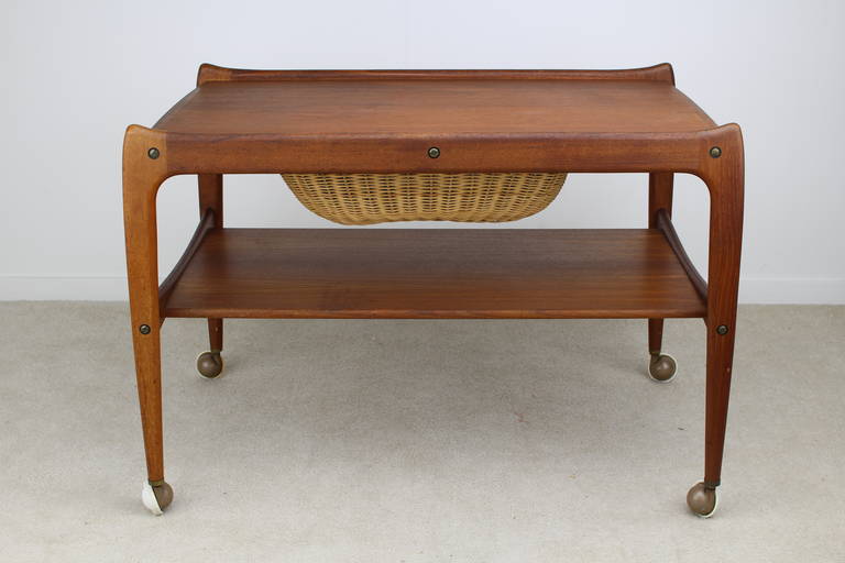 Danish Design Sewing Table in Teak Wood, Denmark 1960's