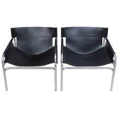 Pair of Easy Chairs by Walter Antonis for 't Spectrum Bergeijk, Holland 1970's