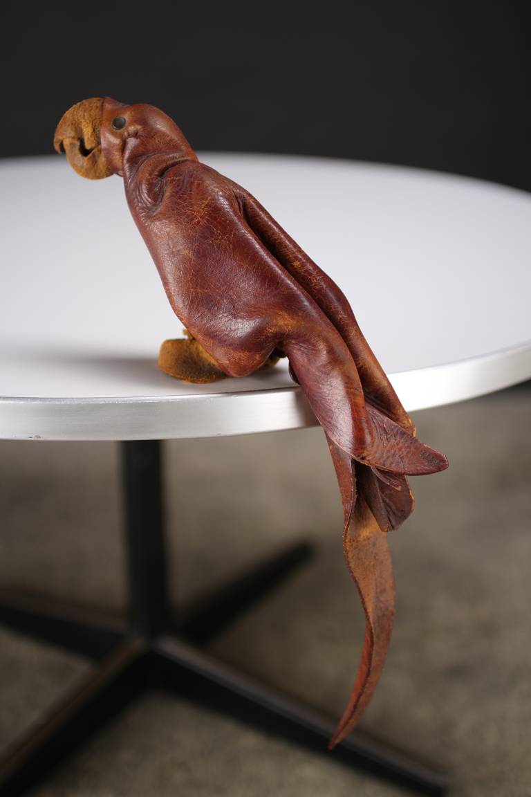 Mid-20th Century Folded Leather Parrot 