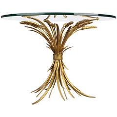 Coco Chanel Wheat Coffee Table in Gold, France 1960's