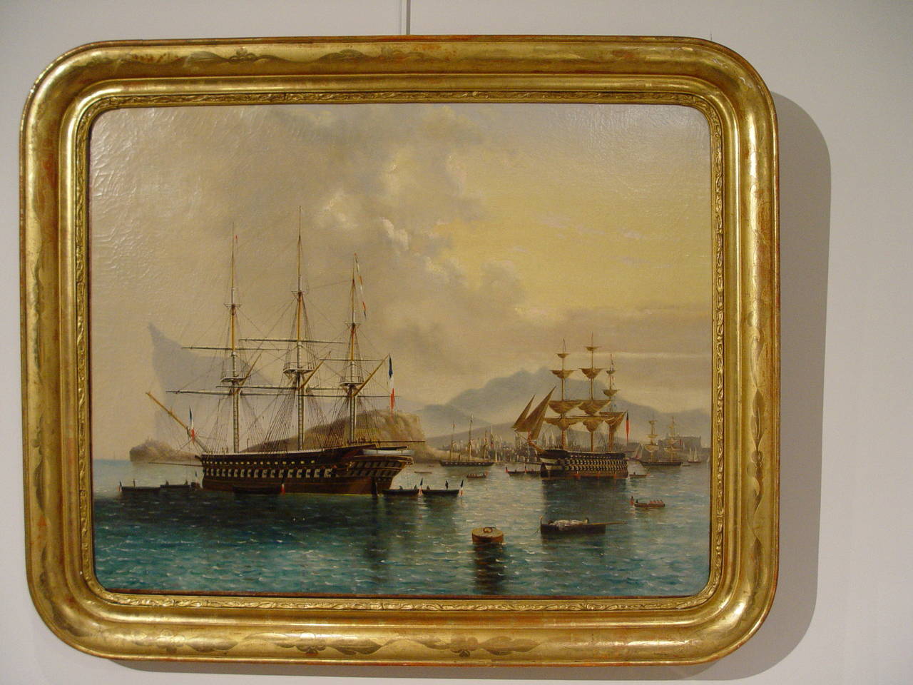 Painted Pair of 19th Century French Marine Paintings, 
