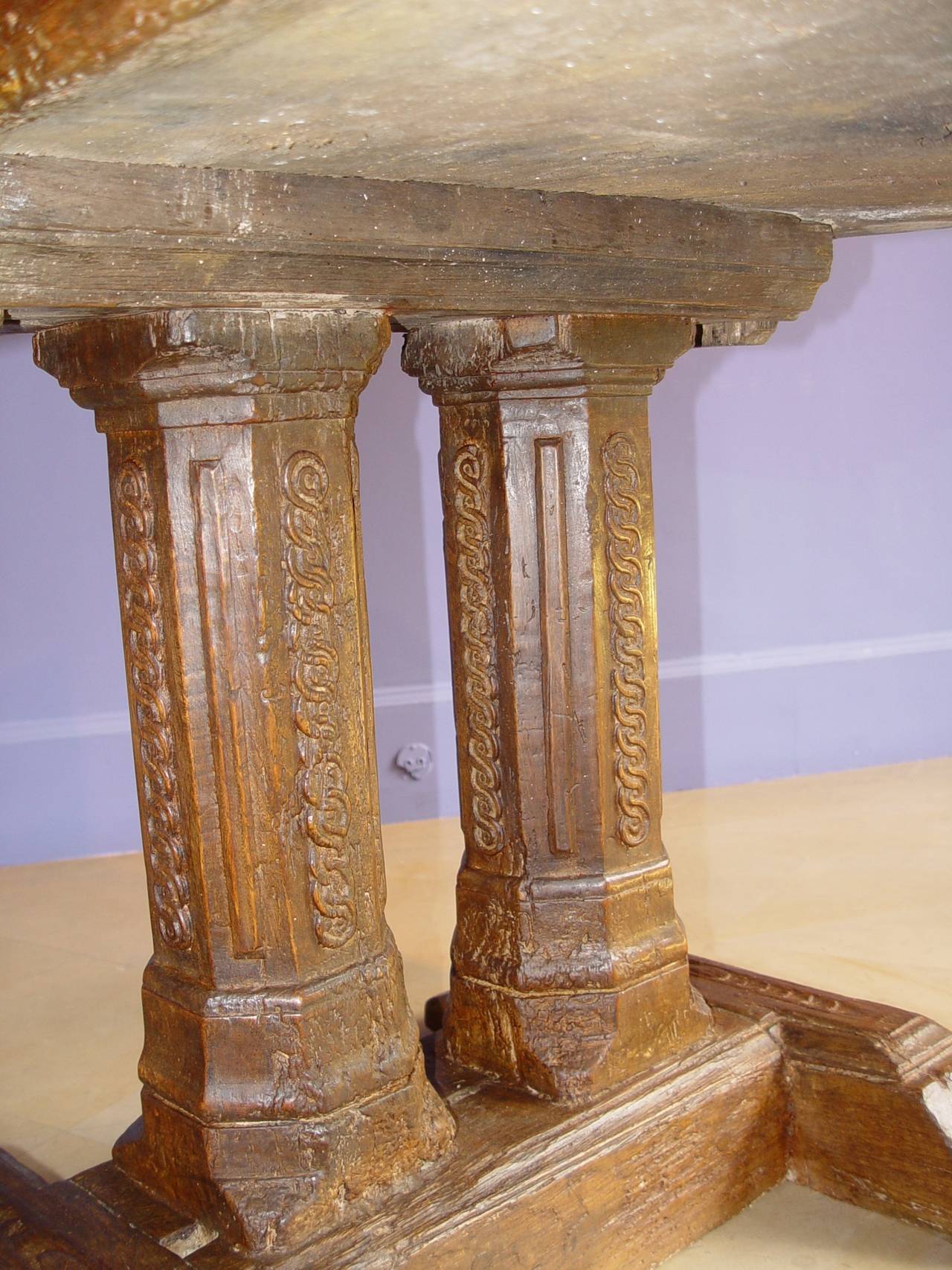 Renaissance Huge 16th Century Spanish Wood Table, Castle Furniture For Sale