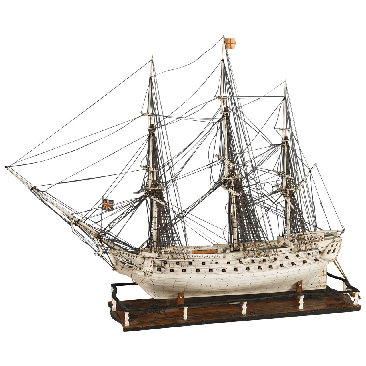 Model of a Boat "Prisoner of War Ship, " 1793-1815 For Sale