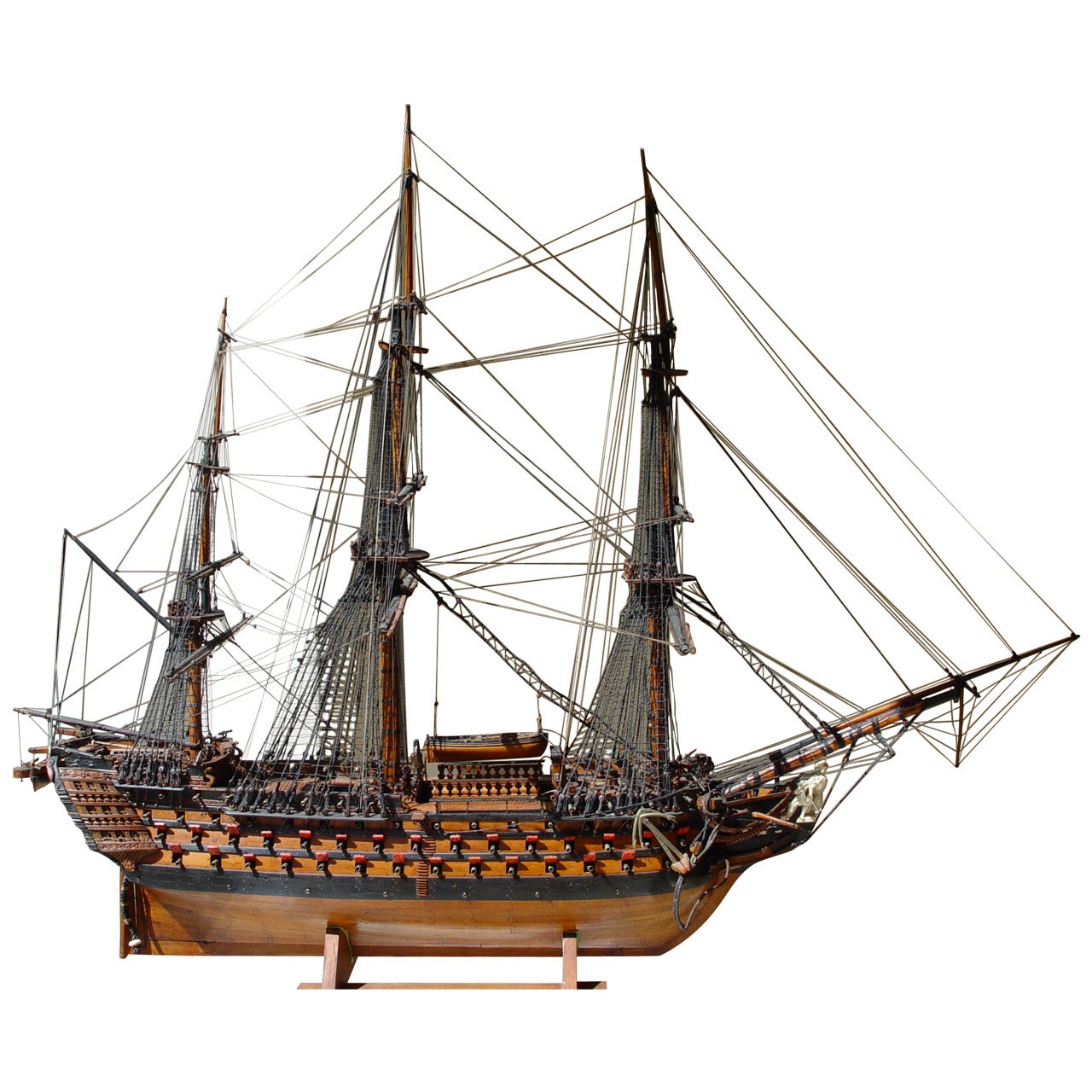 Model of a Vessel "L'Intrépide" "Prisoner of War Ship Model" For Sale