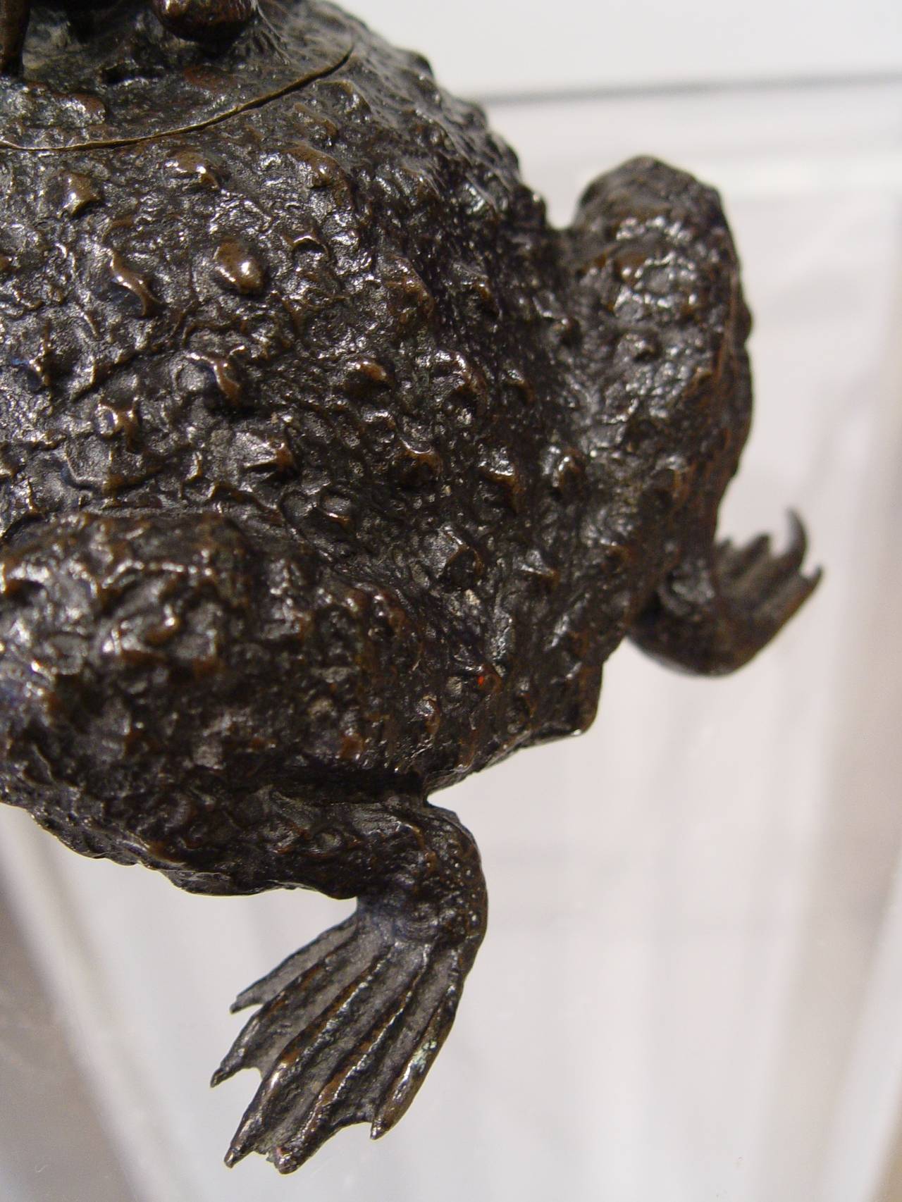 19th Century Japanese Bronze Toad 3