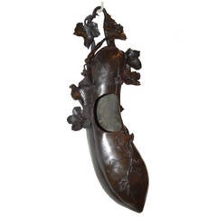 19th Century Japanese Traditional Hanging Bronze Gourd or Flower Holder