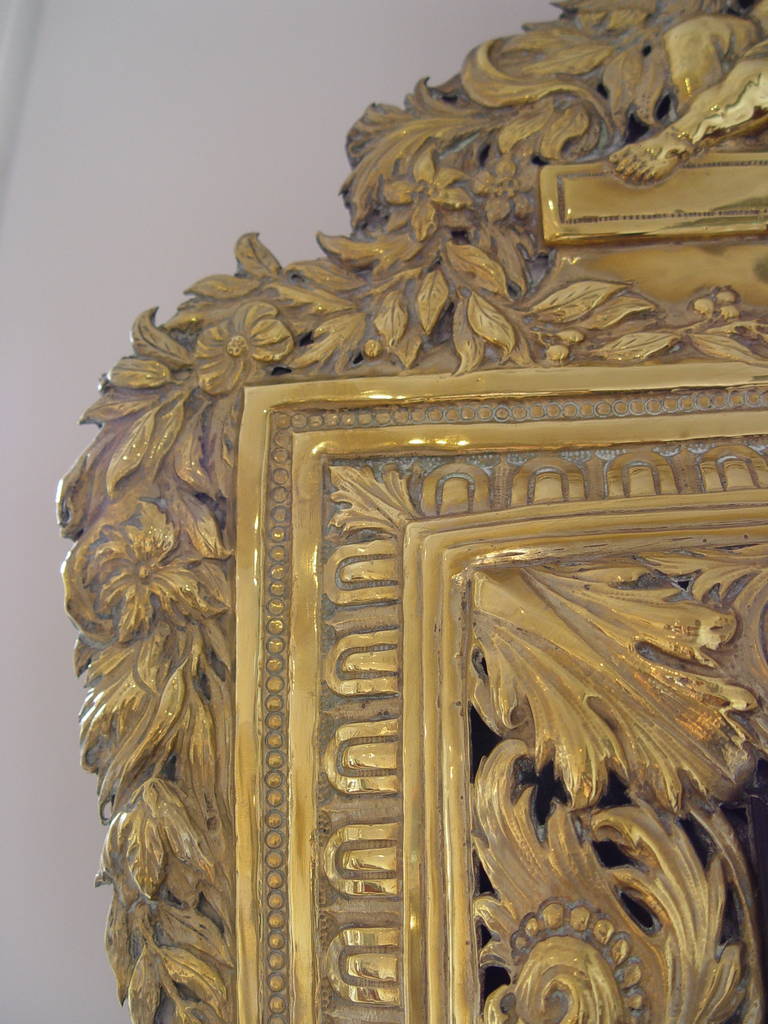 18th Century and Earlier 17th flemish brass mirror