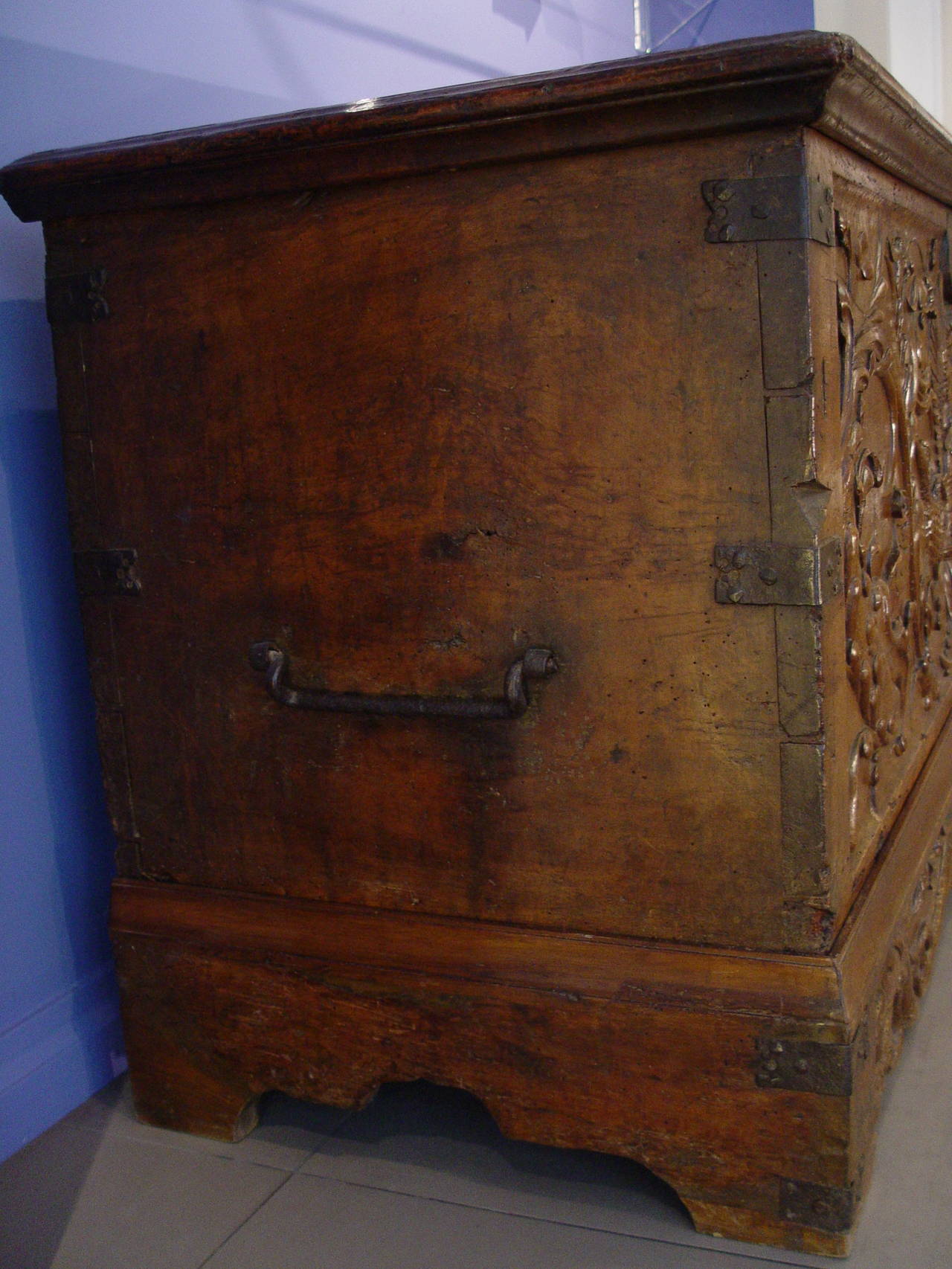 Walnut French Renaissance Chest with Rich Patina For Sale 1