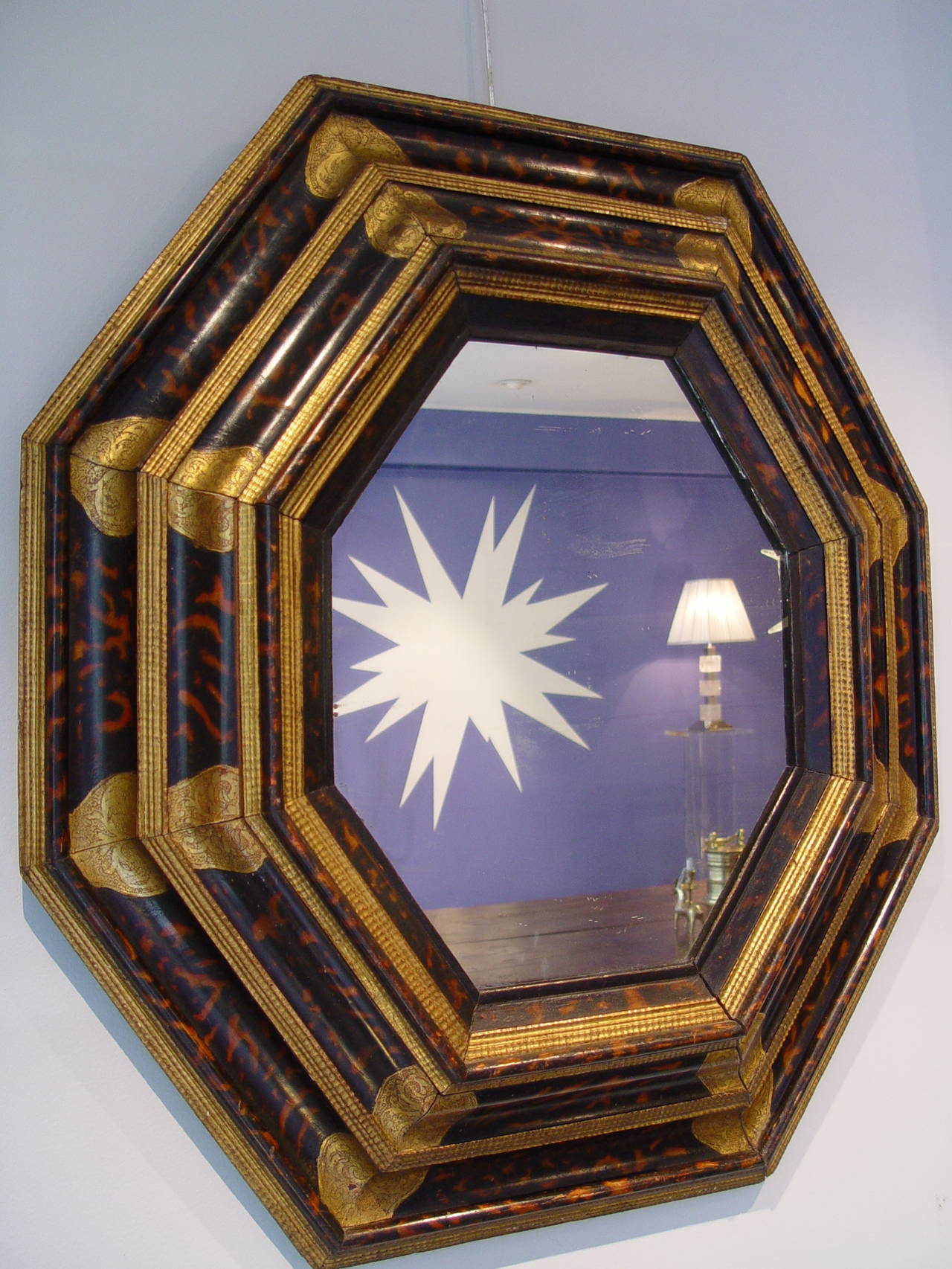 Italian 17th Century Octagonal Mirror with 