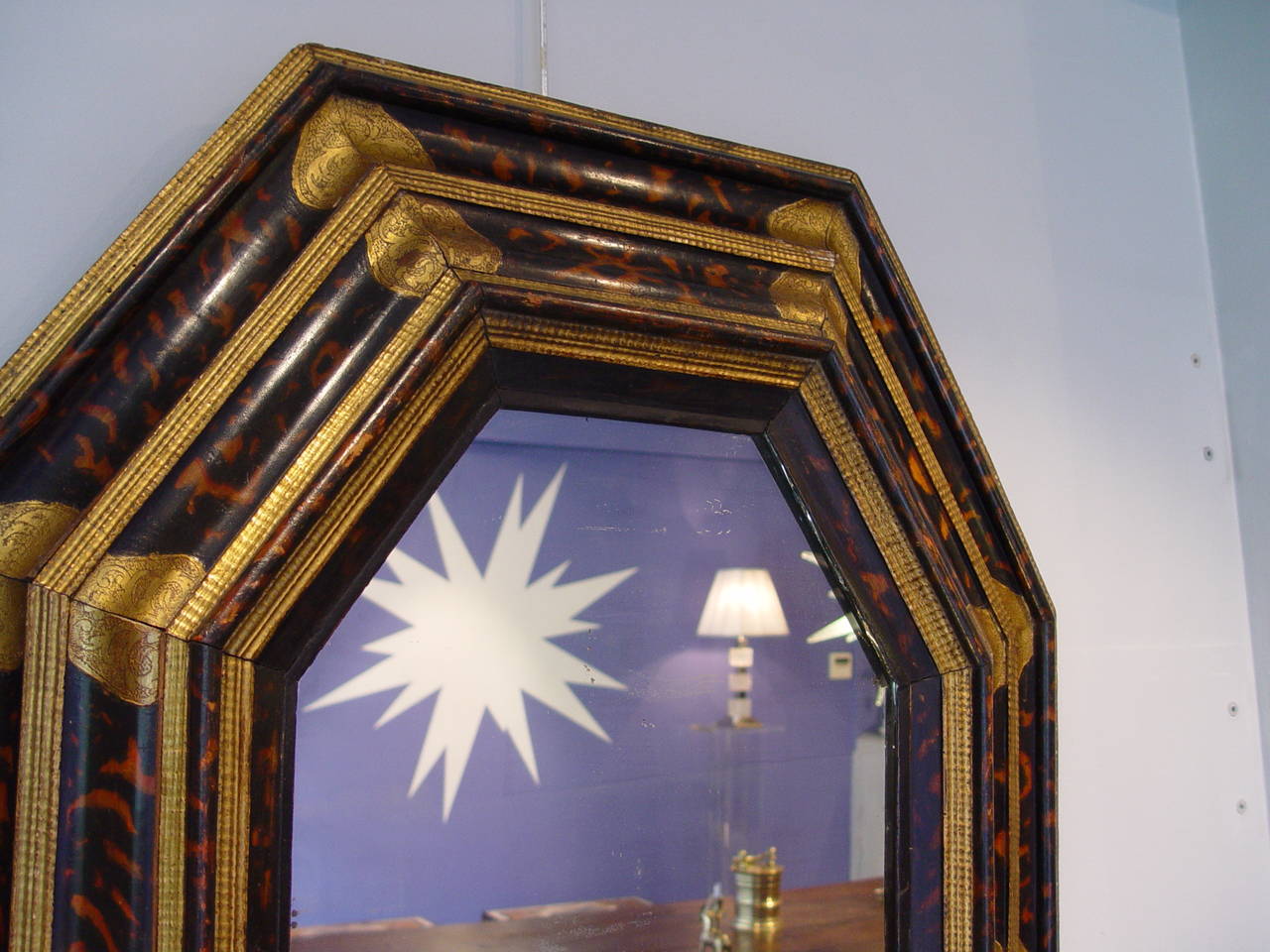 Italian 17th Century Octagonal Mirror with 