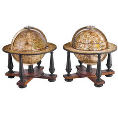 Pair of German Celestial and Terrestrial Globes by Johann Philip Andreae