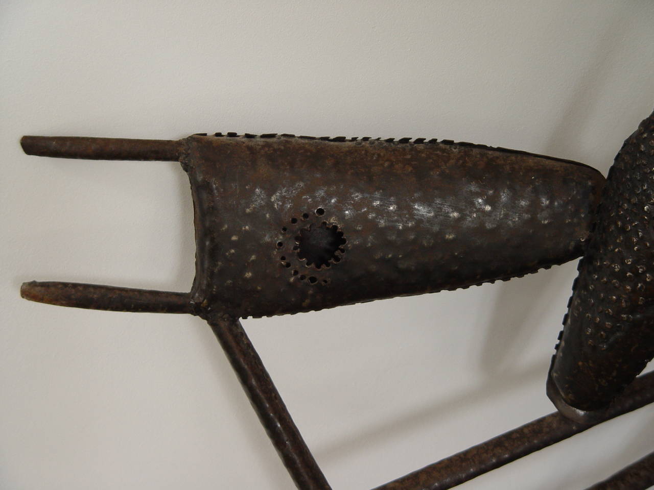 Mid-20th Century 20th Century French Hand-Hammered Iron Sculpture from Lambert-Rucki
