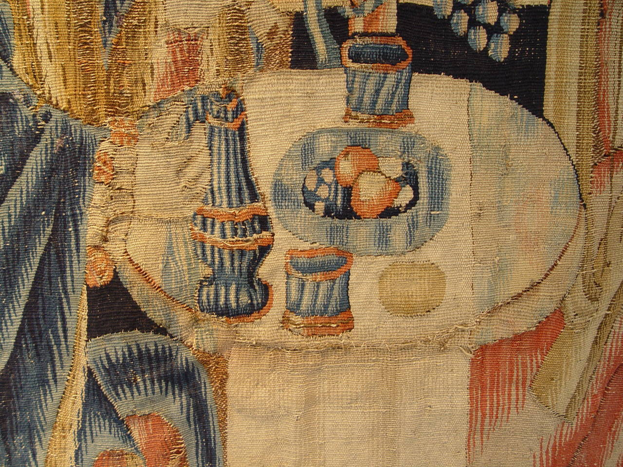 18th Century and Earlier 15th Century Flemish Fragment of a Tournai Tapestry 