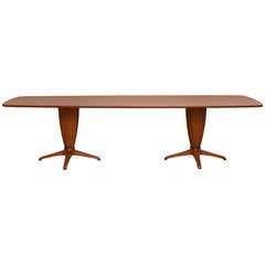 Italian Modern Mahogany Dining Table by Jannace