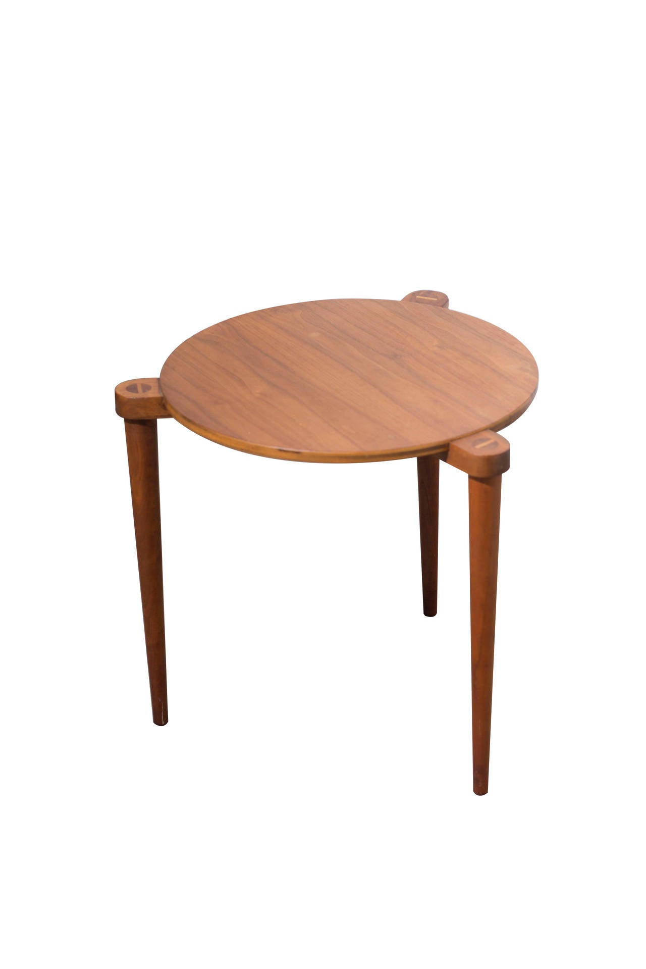 Trio of Danish Side Tables in Style of Finn Juhl In Excellent Condition For Sale In Miami, FL