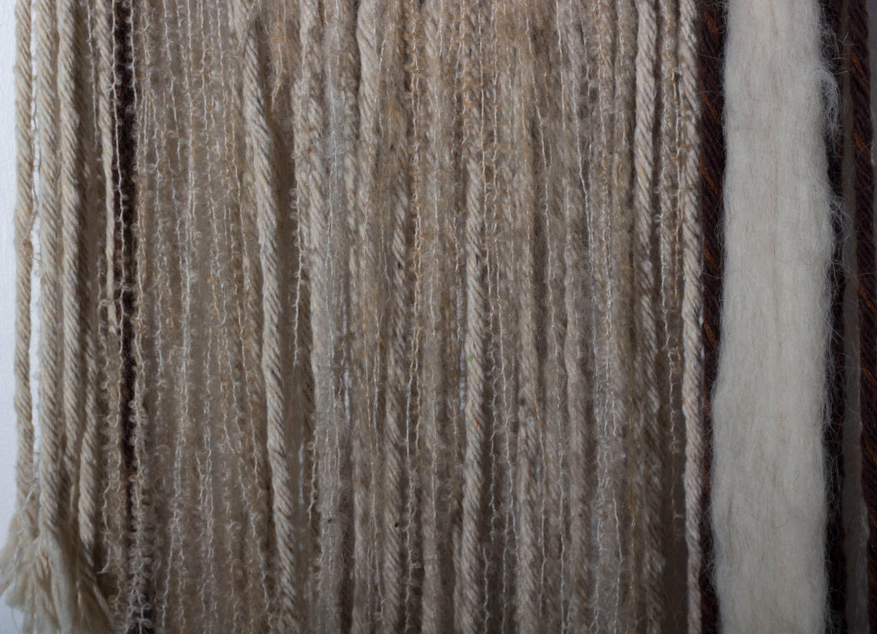 Unique MidCentury Fiber Art Wall Hanging For Sale at 1stDibs