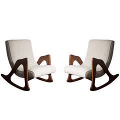 Sculptural Pair of Adrian Pearsall Rocker Chairs
