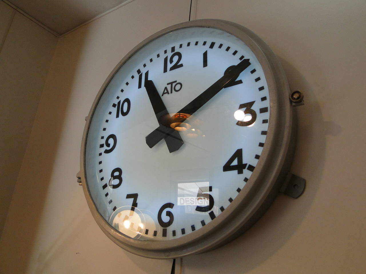 French Factory Ato Station Railway Clock, Industrial 1