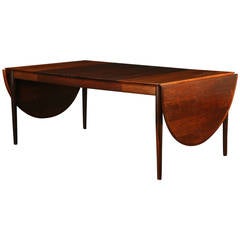 Expandable Danish Rosewood Dining Table by Arne Vodder Model 227