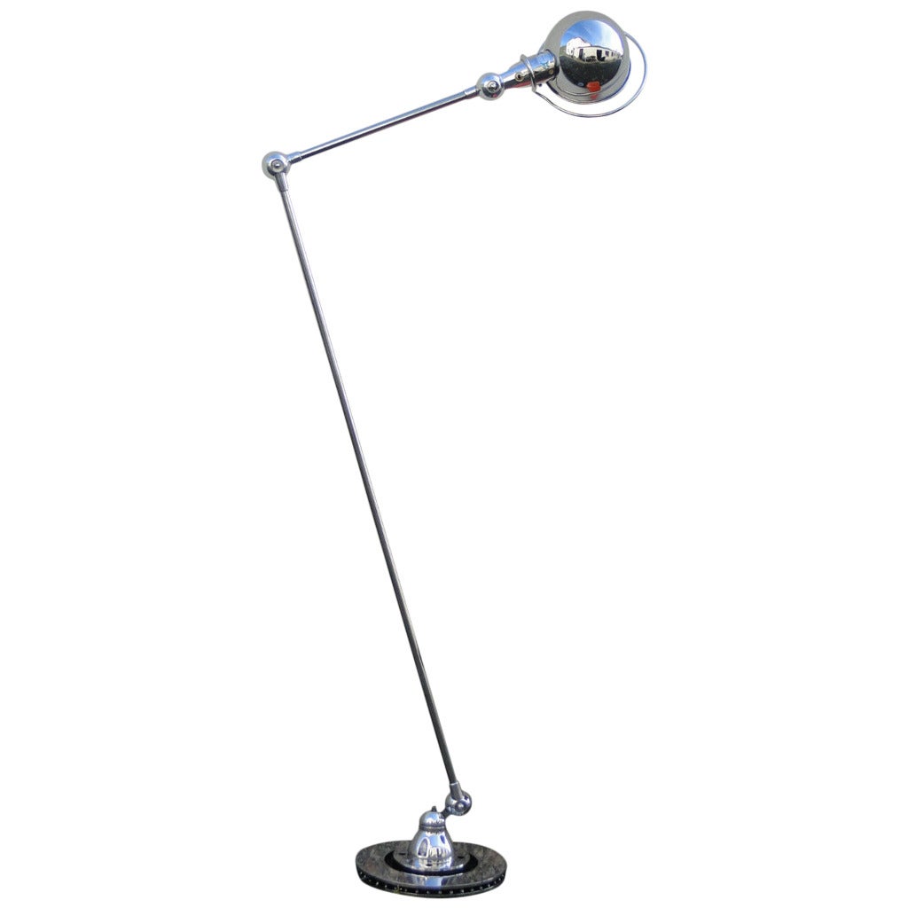 Jielde French Industrial Two-Arm Polished Reading Lamps For Sale