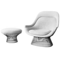 1960's Warren Platner Lounge Chair With Ottoman