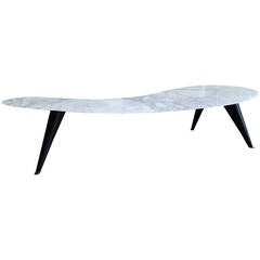 Biomorphic Italian Marble Cocktail Table