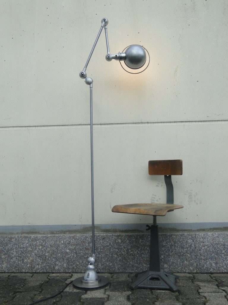 3-armed Jielde Floor Reading Lamp Brushed For Sale 4