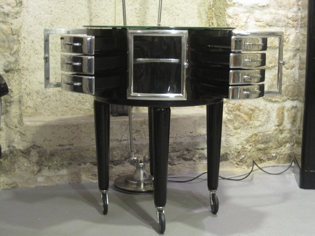 1940's French Dental Cabinet Girator Rotating Medical Furniture 4