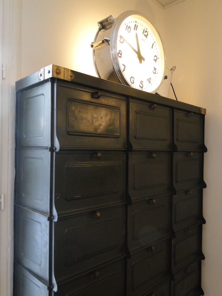 Mid-20th Century French Industrial Cabinet Strafor For Sale