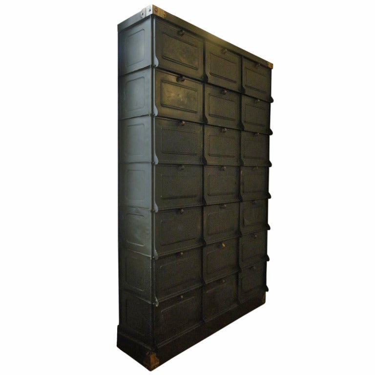 French Industrial Cabinet Strafor For Sale