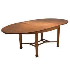 Vintage Old Colonial Dining Table with Leaf, Indonesia, circa 1930